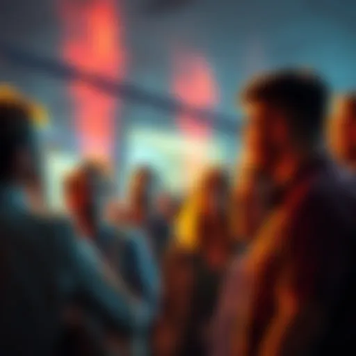 Group of people in shock discussing surprising announcement at a gathering
