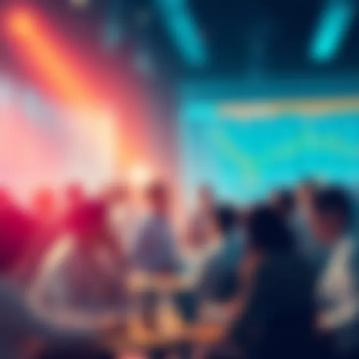 People engaging in a trading discussion, sharing strategies and insights