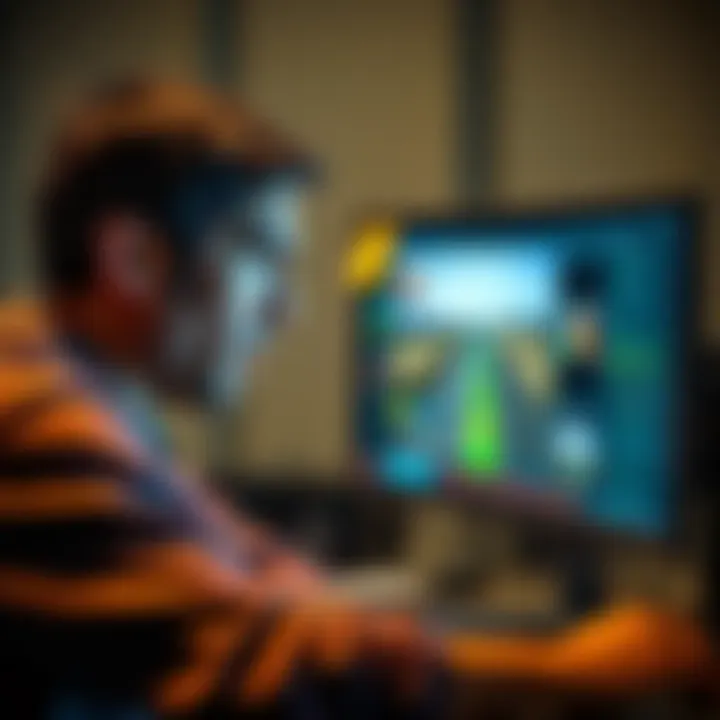 A frustrated person looking at a computer screen showing a roadmap video with a worried expression, symbolizing doubts about project leadership and future,