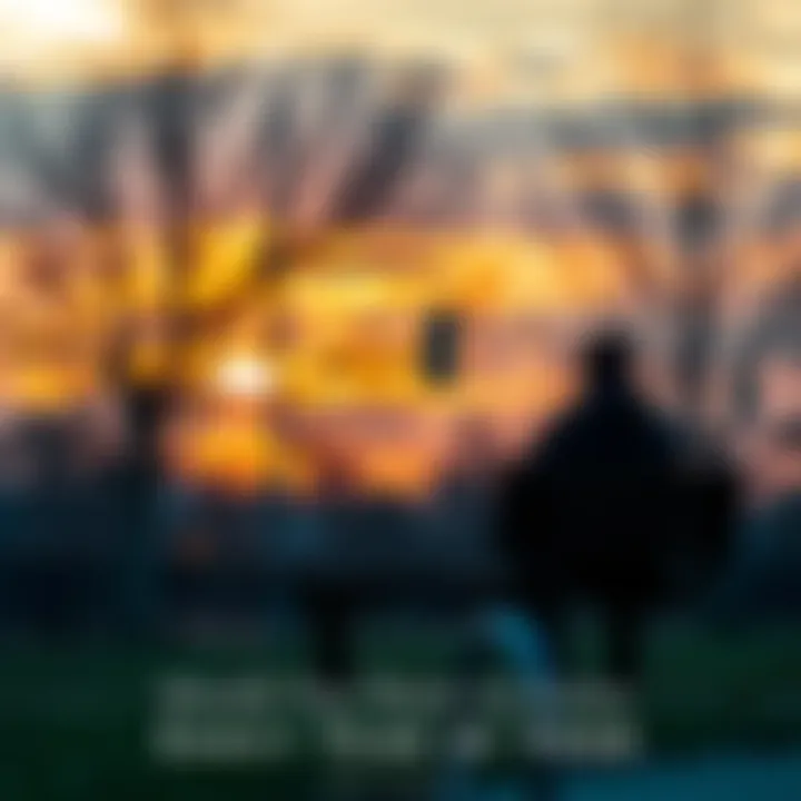 Person contemplating life and death A person sitting on a park bench, looking thoughtful with a sunset in the background, representing reflections on life and mortality.
