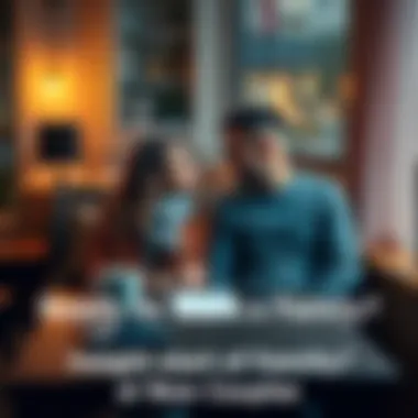 A married couple sits together at a cozy table, discussing their thoughts on starting a family with a notepad and cups of coffee.