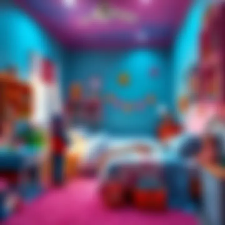 Cozy childhood bedroom A cozy childhood bedroom with toys and colorful walls, evoking nostalgia and family memories
