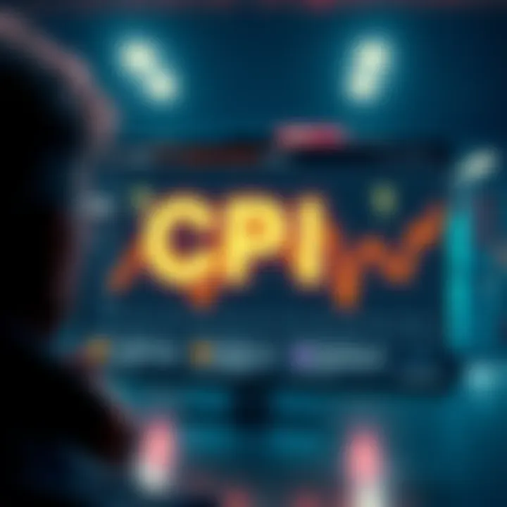 Person looking at a chart showing misleading inflation data with question marks around it