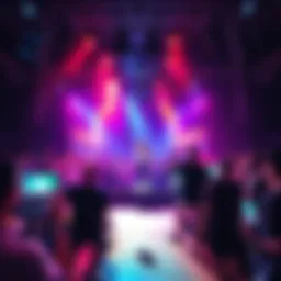 A lively stage filled with performers showcasing their talents at BlockJam #264