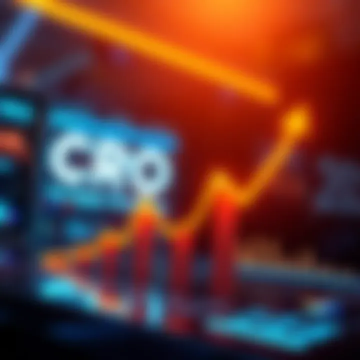 A graphic showing the launch of the CRO ETF in the US market with upward trend arrows.