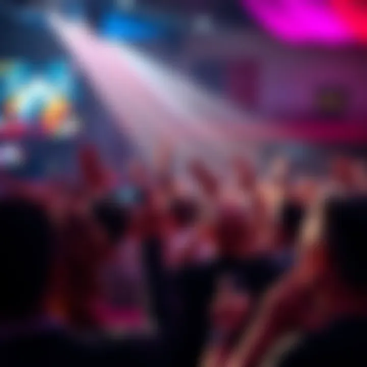 A lively crowd clapping and cheering during a recognition event, celebrating a significant achievement.