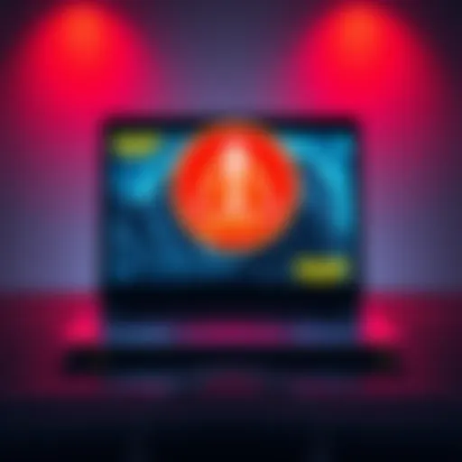 Crypto Theft Incident A laptop with a warning sign, representing a hacking incident that led to a loss of $4,400 in crypto assets.
