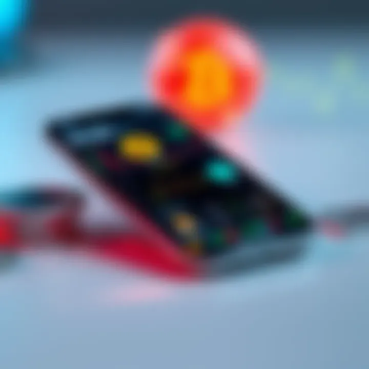 Crypto tools and apps for trading A smartphone displaying popular crypto trading apps and tools, including wallets and portfolio trackers.