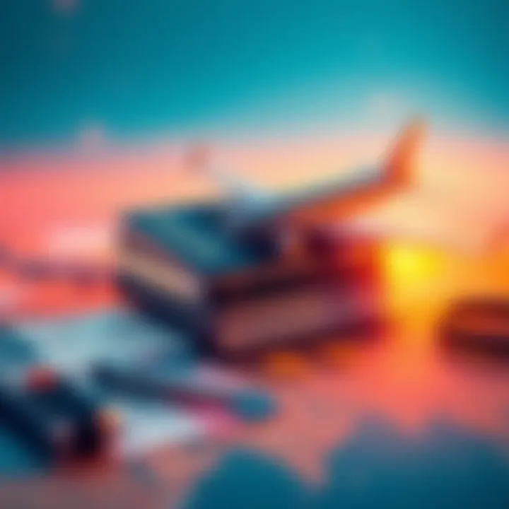 A stack of travel essentials including a passport, a plane ticket, and crypto cards on a flat surface, symbolizing travel and spending abroad.