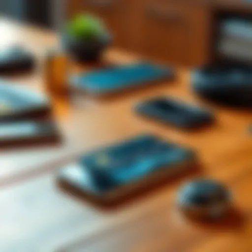 A crypto debit card and smartphone on a wooden table, showcasing modern finance tools.