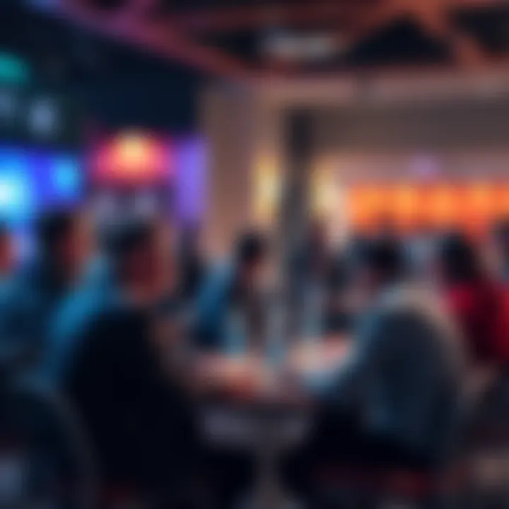 Group of people sharing insights about cryptocurrency at a discussion forum