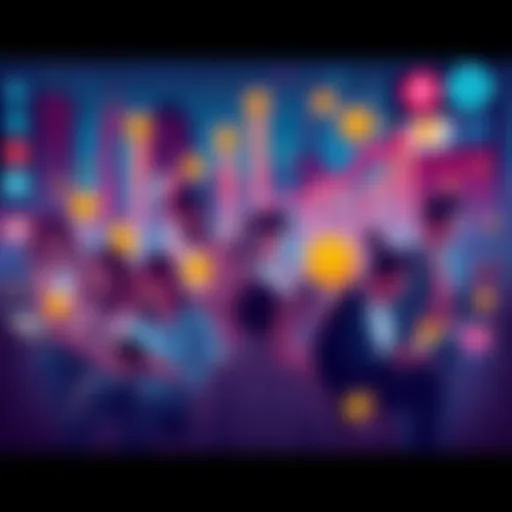 Illustration of people engaging with cryptocurrency on various devices, symbolizing growth and jobs in the crypto industry.
