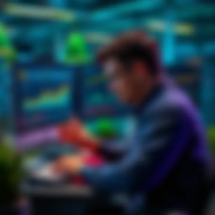 Crypto Farming Setup A person sharing their crypto farming setup on a forum, with charts and graphs showing profitability.