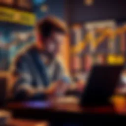 A beginner reviewing cryptocurrencies and making investment decisions with a laptop and digital wallet.