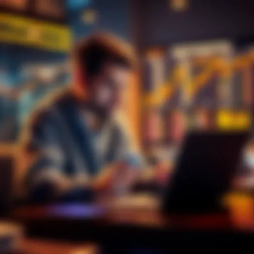 A beginner reviewing cryptocurrencies and making investment decisions with a laptop and digital wallet.