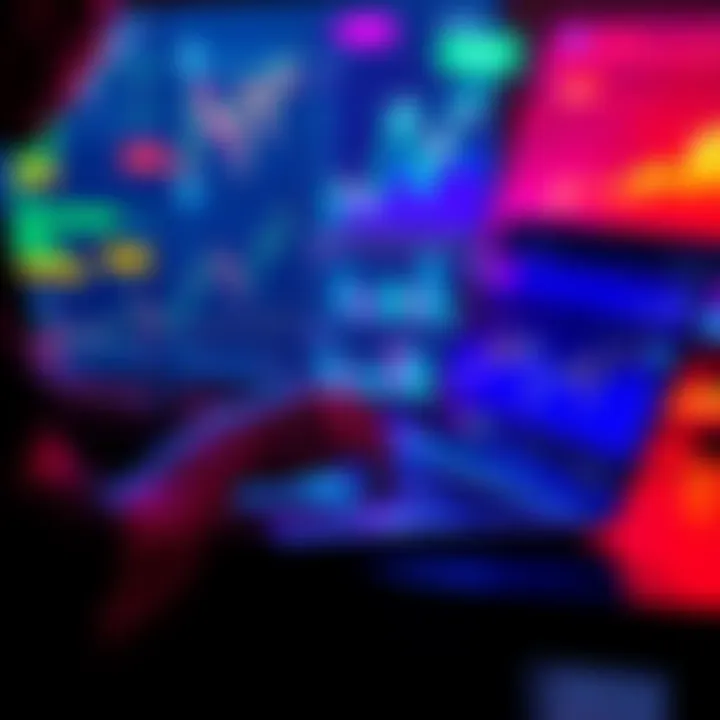 A person looking at cryptocurrency graphs and charts on a laptop, contemplating investment decisions in digital currencies.