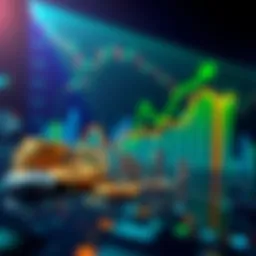 Crypto Investment Growth A graph showing the growth potential of cryptocurrency investments with upward trends and symbols of digital coins.