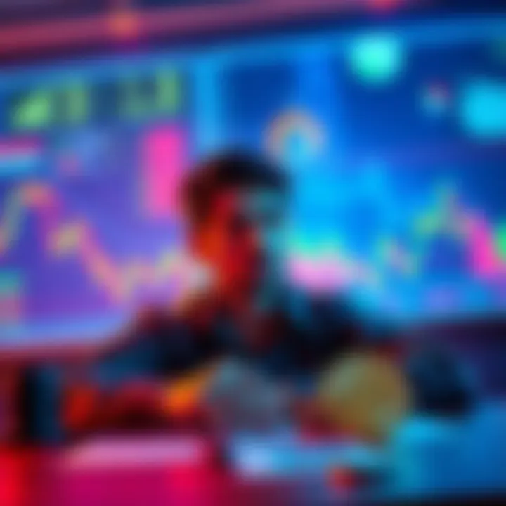 A person contemplating crypto investment with charts and ETH symbol on the table