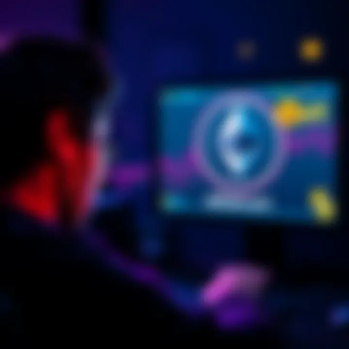 A person looking worried while viewing a computer screen showing a DeFi platform, with a graphic of Ethereum coins fading away in the background.