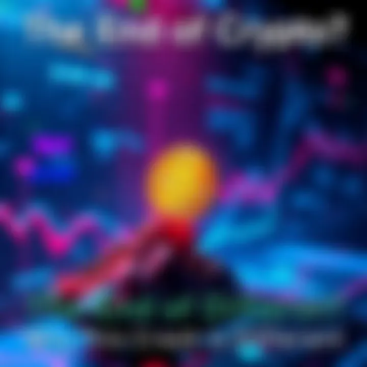 Cryptocurrency Market Crash A descending graph symbolizing the decline of cryptocurrency values with a digital background representing technology and AI.