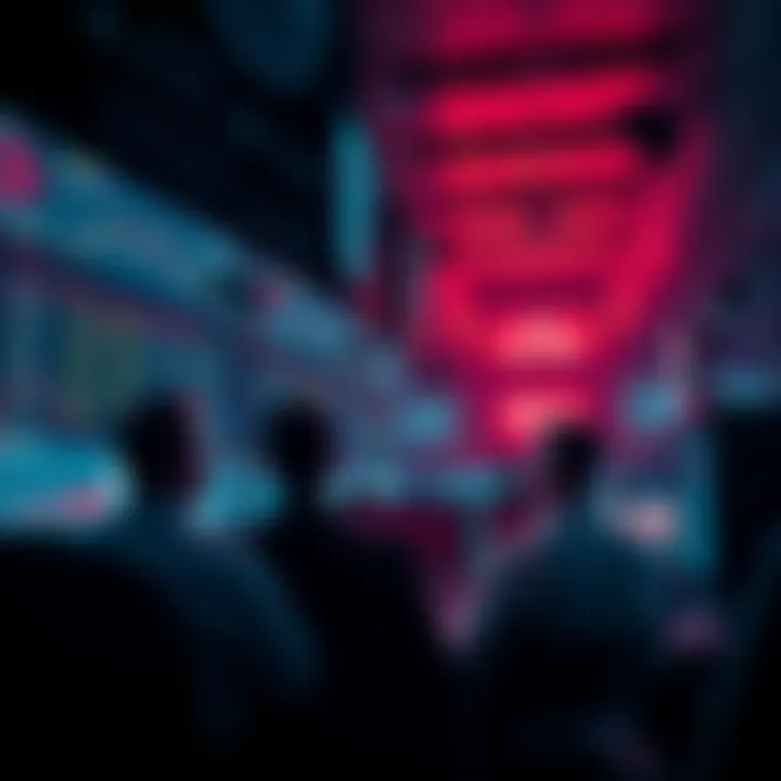 Crypto Market Crash Trading screens showing a sharp decline in cryptocurrency prices with worried traders discussing next steps, symbolizing a potential legal action after major losses.