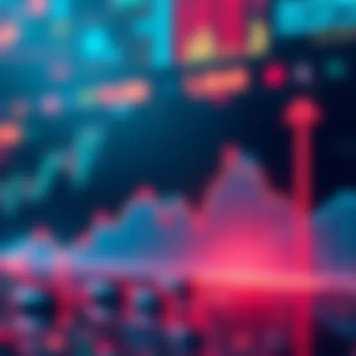 A graph showing a steep decline in cryptocurrency values with red indicators, symbolizing market losses.