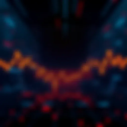 A graphic showing a downward trend in cryptocurrency prices, symbolizing extreme fear among investors.