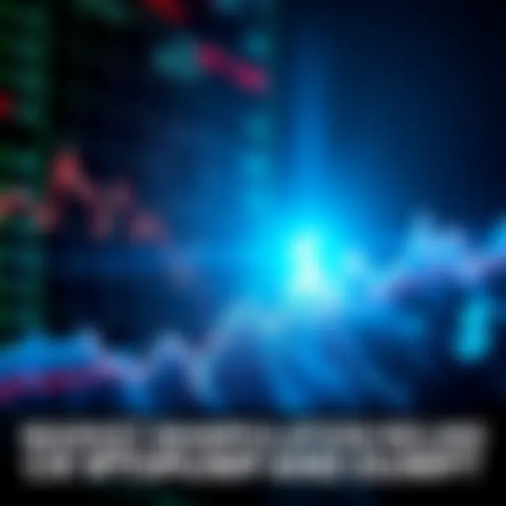 Graph showing sharp rise and fall in cryptocurrency prices with a dollar symbol