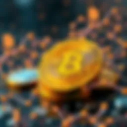 A visual representation of cryptocurrency symbols and quantum computing elements, illustrating the potential risks to digital currency security.