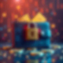 Illustration showing a secure digital wallet with a padlock and money symbols, representing new cryptocurrency regulations protecting investors,