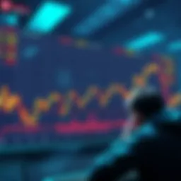 Chart showing a significant drop in cryptocurrency prices, with worried investors watching the decline.