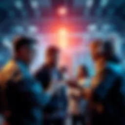 People engaging in a conversation about cryptocurrency trading tips and market insights