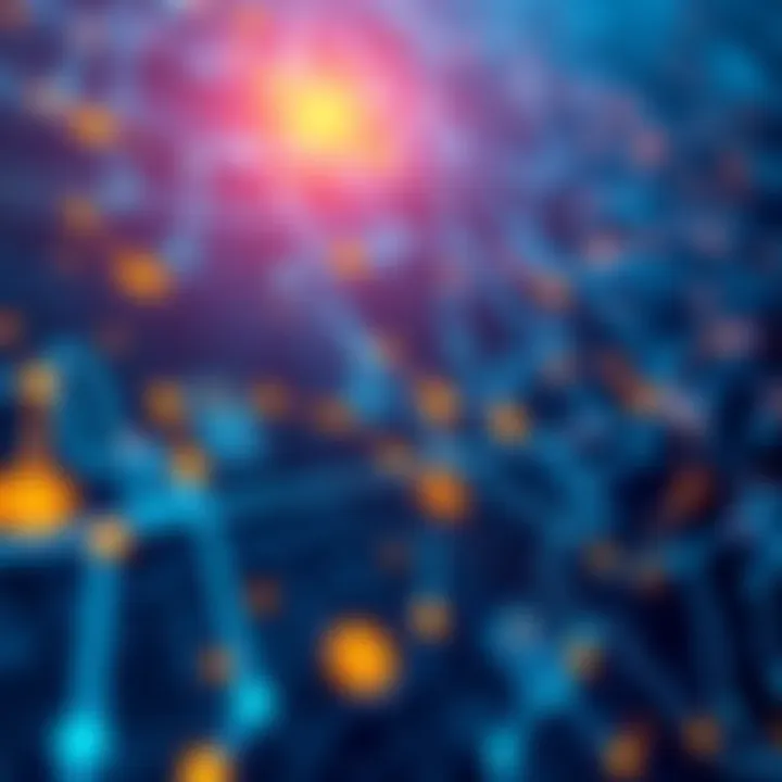 A visual representation of cryptocurrency transactions showing a digital blockchain with highlighted paths indicating traceability, alongside symbols of law enforcement