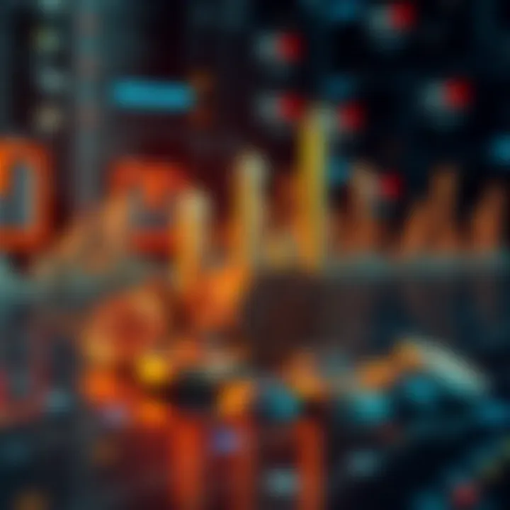 A graphic representing various cryptocurrencies with upward arrows indicating growth, set against a digital background.