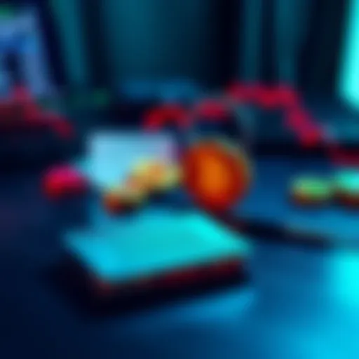 A secure Ledger wallet placed next to a laptop and cryptocurrency symbols, illustrating the concept of enhancing crypto safety.