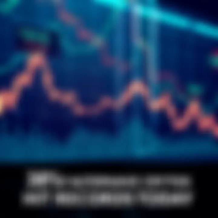 A graphic showing a downward trend in cryptocurrency values, with a significant drop highlighted indicating many alternative cryptos at record lows.