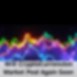 A line graph showing cryptocurrency market trends with peaks and valleys, representing fluctuating prices over time.