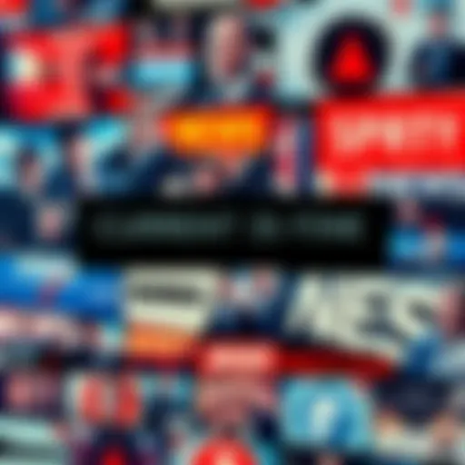 A collage of news headlines, including politics, social issues, and community events, representing the state of current affairs