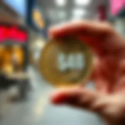 Cut expensive coin A hand holding a cut coin with a small price tag reading $40