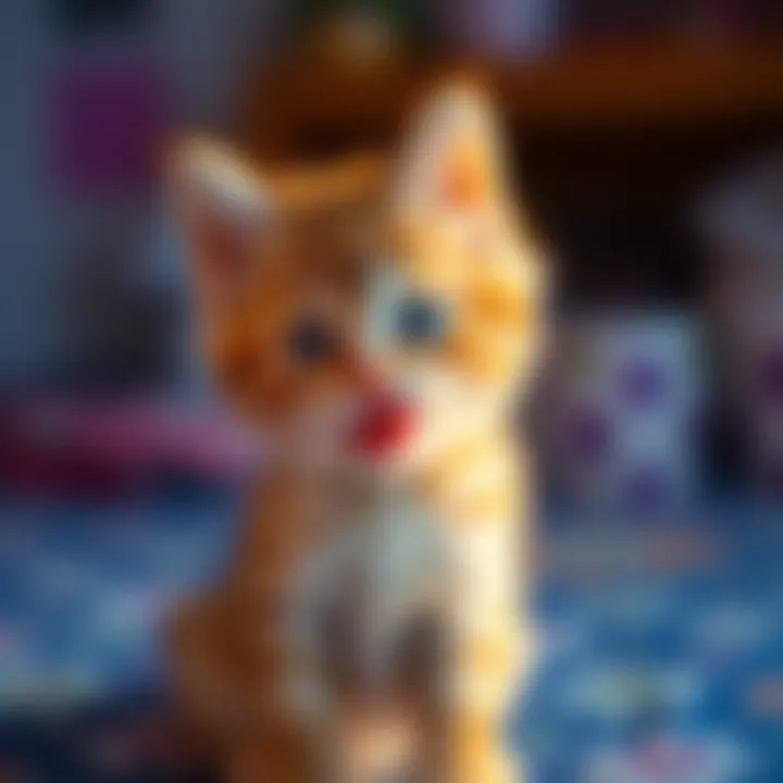 Cute kitten with playful expression A cute kitten looks playfully at the camera, radiating charm and cuteness, inviting smiles and laughter.