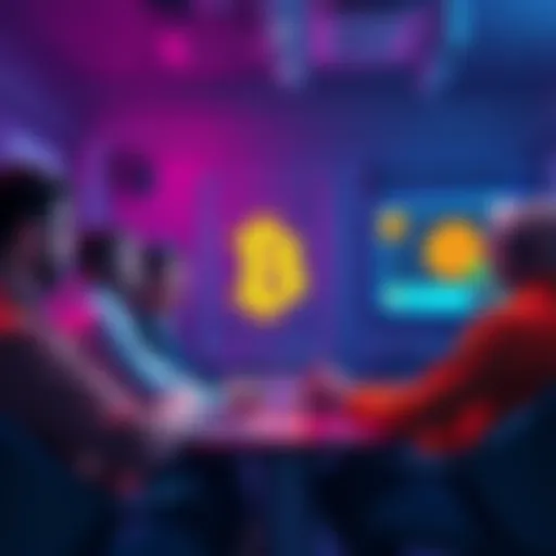 A group of people engaging in a lively discussion about Bitcoin in an online chat room.