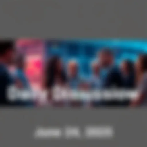 A group of people engaging in a lively discussion about trading strategies and market insights.