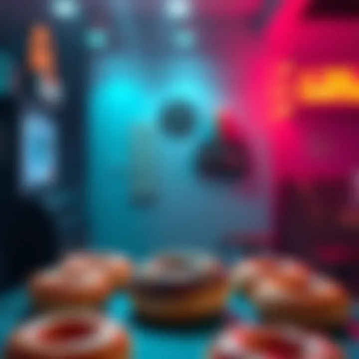 A vibrant thread image inviting people to discuss topics like donuts in a friendly environment.