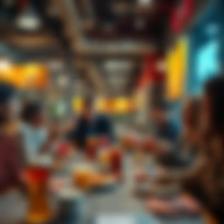 Daily General Discussion A group of people engaging in a lively discussion with snacks and drinks on a table, promoting a friendly atmosphere.