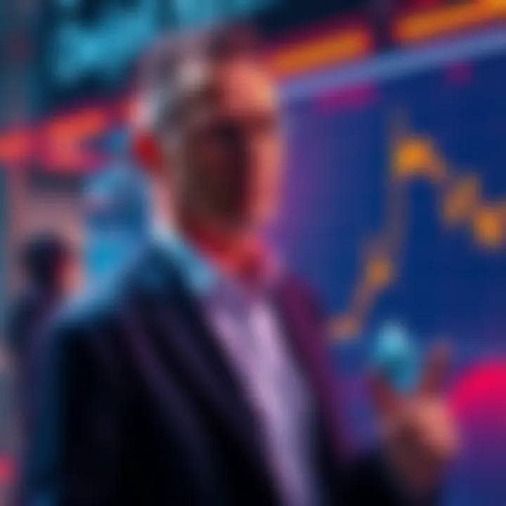 David Hoffman stands next to a chart showing the decline of Ethereum value, expressing concern about its future growth.