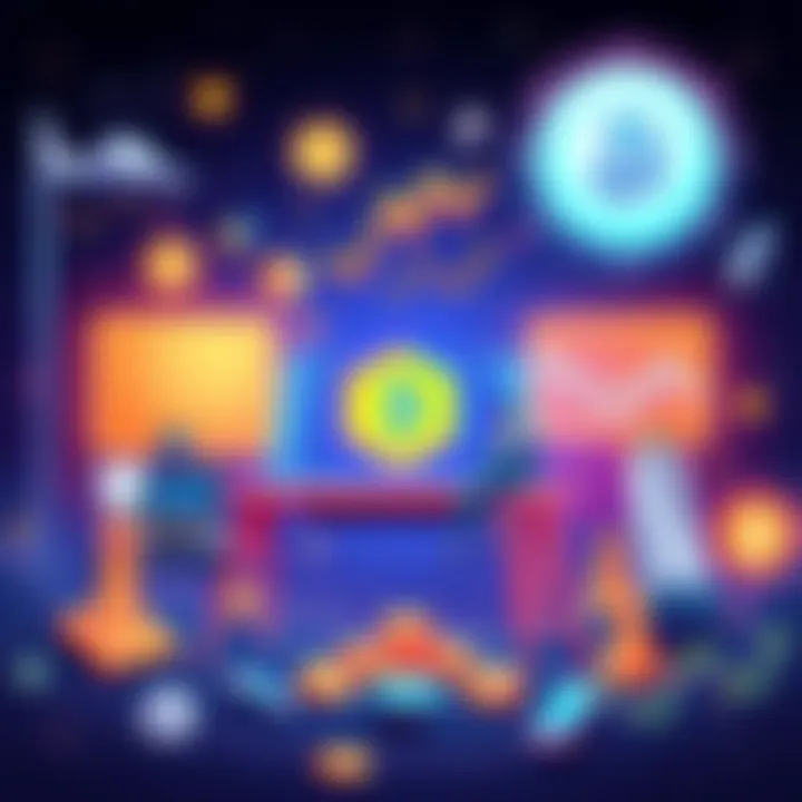 A visual representation of traditional finance elements blending with decentralized finance symbols, showcasing innovation in fintech services