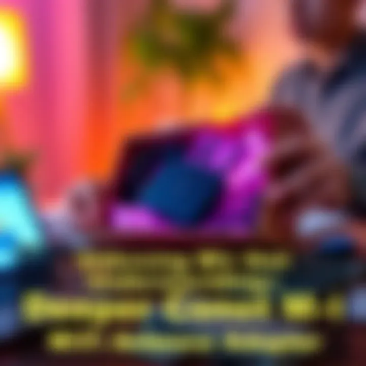 A person unboxing the Deeper Connect Mini showing the Dual Antenna Wifi Adapter and its components