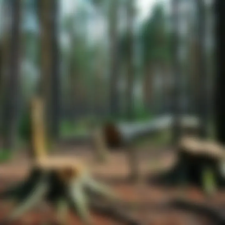 Cleared forest area in Finland showing stumps and fallen trees