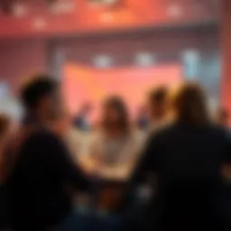 People engaging in a lively online forum discussion about trading strategies and current events.