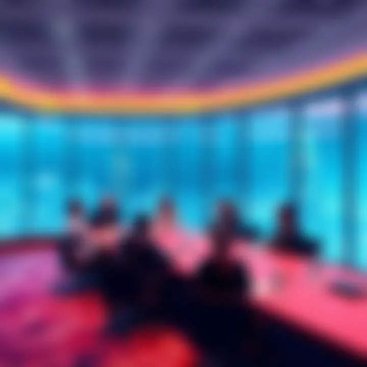 A meeting at Cyberport Hong Kong featuring leaders discussing climate finance and transparency in carbon markets.